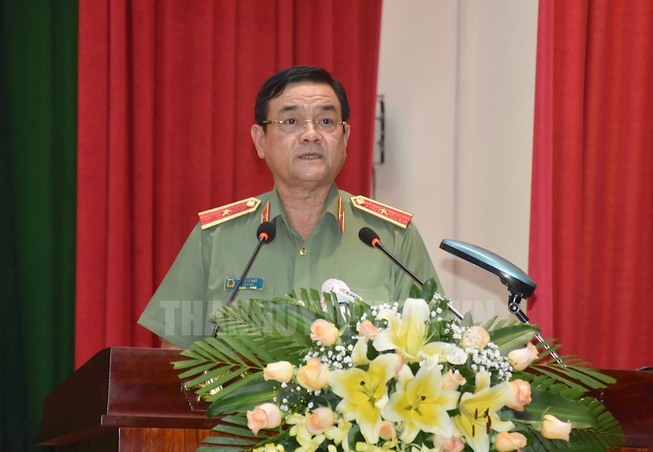 Thiếu tướng Lê Hồng Nam, Giám đốc Công an Thành phố phát biểu tại chương trình